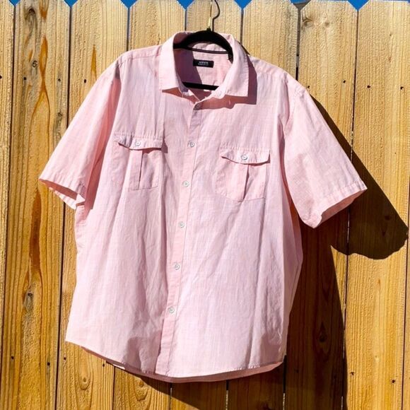 Take 50% OFF- Alfani Men’s Short Sleeve Button Down Shirt, Size-XXL - Picture 1 of 8